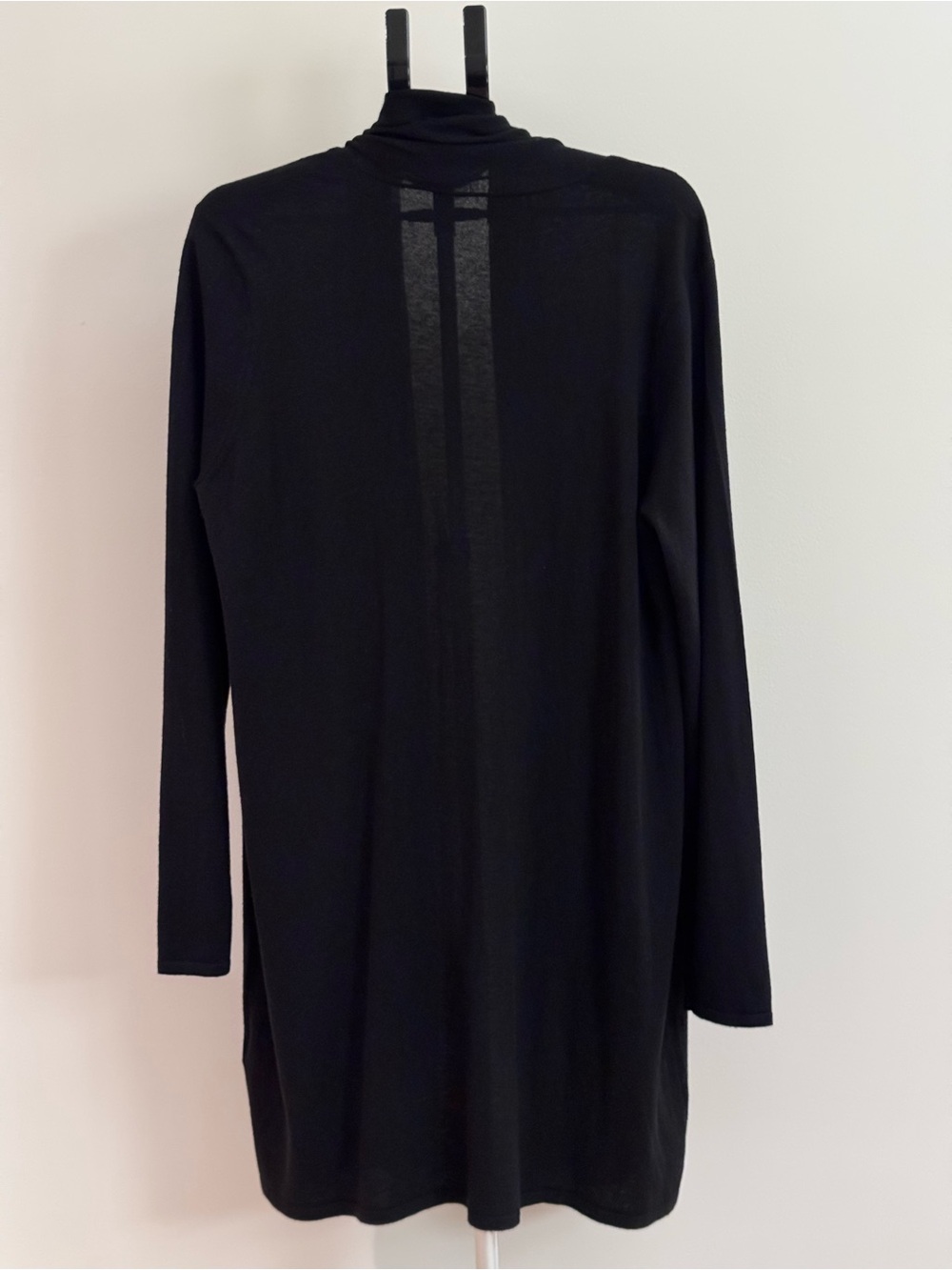 Elie Tahari Black Open-Front Long Cardigan - Size XL - Picture 3 of 12